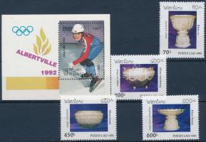 1992 Olimpia blokk + 1995 Ezüstedények, 1992 Olympics block + 1995 Silver Dishes
