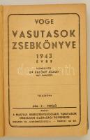 1943 VOGE Vasutasok Zsebkönyve 1943 évre. Szerk.: Dr. Bezőky József. Bp., A Magyar Keresztényszociál...