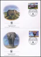 WWF African elephant set 4 FDC WWF Afrikai elefánt sor 4 FDC-n