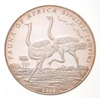 Szomália 1998. 10.000Sh Ag Struccok T:PP patina Somalia 1998. 10.000 Shillings Ag Ostriches C:PP patina Krause KM#43
