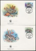 WWF: Halak sor 4 db FDC-n WWFFishes set 4 FDC