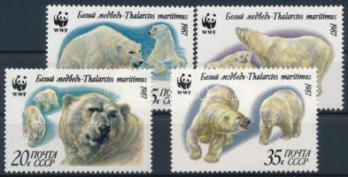 WWF Polar bears set + 4 FDC, WWF: Jegesmedvék sor + 4 FDC