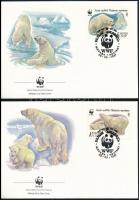 WWF: Jegesmedvék sor + 4 FDC WWF Polar bears set + 4 FDC