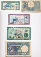 Albánia 1940-1976. 6db-os bankjegy tétel, mind klf. T:I,III
Albania 1940-1976. 6pcs of banknotes lo...