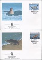 WWF: Seals + 4 FDC WWF: Fókák + 4 db FDC