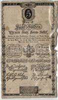 Ausztria 1806. Wiener Stadt Banko Zettel 5G T:III/IV+
