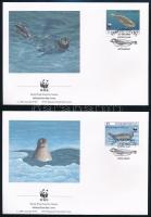 WWF: Seals + 4 FDC WWF: Fókák + 4 db FDC