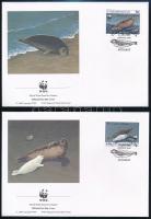 WWF: Seals + 4 FDC WWF: Fókák + 4 db FDC