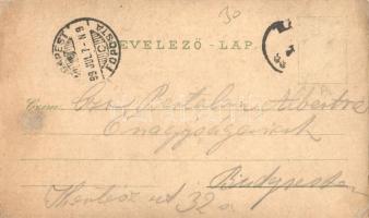 1899 Kiscell, Celldömölk; Templom, Piac, Apátság, Kórház, Gáyer üzlete. Schwidernoch Károly floral A...