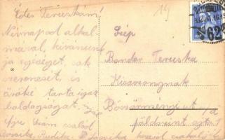 Szomód, Hangya fogyasztási szövetkezet üzlete, kerékpár, Plébánia, Községháza, utcakép (EK)