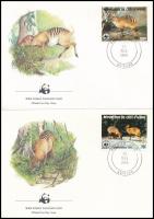 WWF Duiker set 4 FDC WWF: Bóbitásantilop sor 4 db FDC-n