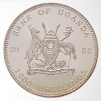 Uganda 2002. 1000Sh ezüstözött Br "Fekete és sárga csíkos hal" multicolor T:PP fo.
Uganda...