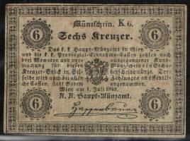 Ausztria 1849. 6Kr T:II