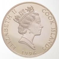 Cook-szigetek 1996. 10$ Ag "Fehérfejű rétisas" multicolor T:PP fo. Cook Islands 1996. 10 Dollars Ag "Bald eagle" multicolor C:PP spotted Karuse KM#283