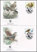 WWF: Red kite block of 4 + 4 FDC WWF: Vörös kánya négyestömb  + 4 FDC