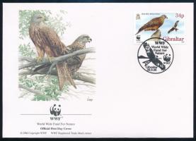WWF: Madár négyestömb + 4 FDC WWF Bird block of 4 + 4 FDC