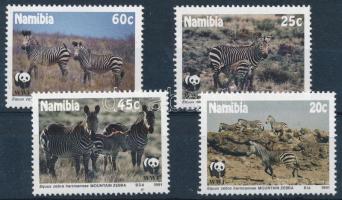 WWF Zebra set on 4 FDCs + set WWF: Zebra sor 4 FDC-n + sor