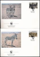 WWF: Zebra set on 4 FDCs + set WWF: Zebra sor 4 FDC-n + sor