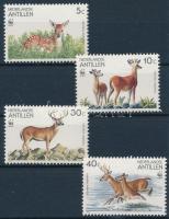 WWF: Deer set on 4 FDC WWF: Szarvasok sor  4 FDC-n + a sor WWF-es értékei