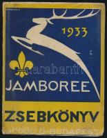 1933 Jamboree zsebkönyv. Gödöllő - Budapest, 1933, a IV. Világjamboree-táborparancsnokság. Az 1933. évi világtalálkozó ismertetésével, érdekes részletekkel, kihajtható térképmelléklettel és számos további kisebb térképpel. Tűzött papírkötésben, / The pocket book of the World Scout Jamboree of 1933 organised in Gödöllő, Hungary, with some damage.