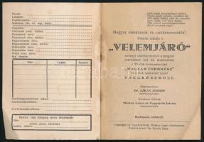 dr. Ajkay József (szer.): Velemjáró. Cserkész zsebkönyv. Bp,  1936-1937 Cserkészbolt Szövetkezet,
