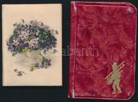 1932, 1937 2 db mini zsebnaptár. egyik kéményseprős díszítéssel, másik német nyelvű