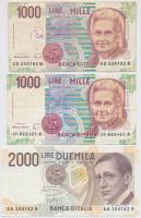 Olaszország 1984-1990. 7db-os vegyes bankjegy tétel T:III Italy 1984-1990. 7pcs of various banknotes C:F