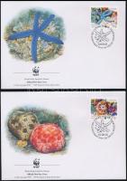 WWF: Sea animals set on 4 FDC WWF: Tengeri állatok sor 4 db FDC-n