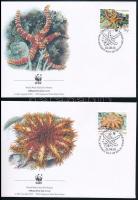 WWF Sea Animals set 4 FDC WWF: Tengeri állatok sor 4 db FDC-n