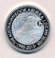 Ausztrália 2015. 1$ Ag Kookaburra (1oz/0.999) T:1  Australia 2015. 1 Dollar Ag Kookaburra (1oz/0.999) C:UNC