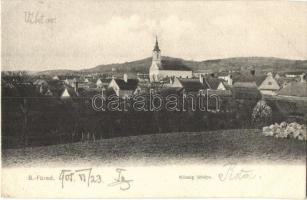 Balatonfüred, Község látképe, templom. Balázsovich Gyula kiadása (EK)