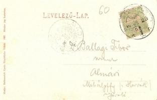 Balatonfüred, Község látképe, templom. Balázsovich Gyula kiadása (EK)