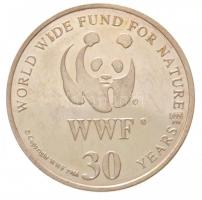 1986. "30 éves a WWF / Daru" jelzett Ag emlékérem (20,27g/0.999/38,5mm) T:2(PP) szennyeződ...