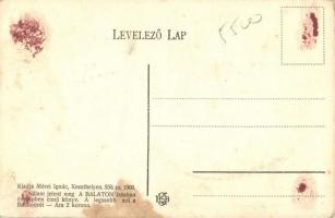 Balatoni teknővájó cigányok, folklór. Mérei Ignác kiadása Keszthelyen (fl)