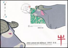 Chinese New Year, the year of the Buffalo + block on 2 FDC Kínai újév, a bivaly éve + blokk 2 db FDC...