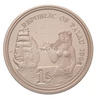 Palau 1994. 1$ Cu-Ni "Tengeri élet védelme - Hajó és sellő" multicolor T:PP
Palau 1994. 1...