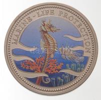Palau 1995. 1$ Cu-Ni "Tengeri élet védelme - Sellő hárfával" multicolor T:PP Palau 1995. 1 Dollar Cu-Ni "Marine Life Protection - Mermaid with harp" multicolor C:PP Krause KM#11