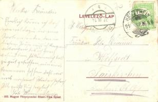 Keszthely, Nyilvános kórház, betegek és nővérek az udvaron (EK)