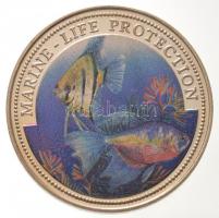 Libéria 1996. 1$ Cu-Ni "Tengeri élet védelme - Halak" multicolor T:PP Liberia 1996. 1 Dollar Cu-Ni "Marine Life Protection - Fishes" multicolor C:PP Krause KM#569