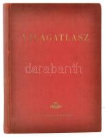 Világatlasz. Kartográfiai Vállalat. 1959. Kiadói egészvászon kötésben, jó állapotban