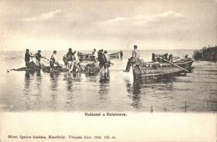 Balaton, Halászat a Balatonon, halászok. Mérei Ignác kiadása