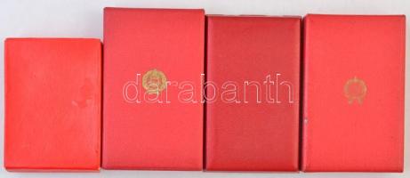 4db-os vegyes magyar szocialista kitüntetés tétel, mindegyik saját dobozában, "Kiváló Dolgozó&q...