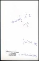 1973 Jankovszky György(1946-): Tanulmány No. 8., feliratozva, aláírt, pecséttel jelzett, 17x11 cm