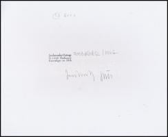 1983 Jankovszky György(1946-): New York, feliratozva, kartonra kasírozva, pecséttel jelzett, 10,5x17...