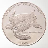 Ghána 2003. 500S Ag Kérgesteknős T:PP Ghana 2003. 500 Sika Ag Letherback sea turtle C:PP Krause X#28