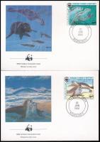 WWF Seals set 4 FDC WWF: Fókák sor 4 db FDC-n