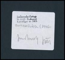 1983 Jankovszky György(1946-): New York, Brooklyn subway, feliratozva, kartonra kasírozva, pecséttel...