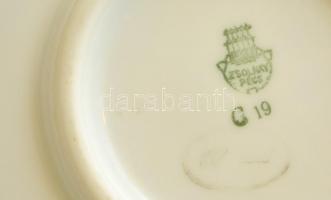 Zsolnay art deco tál, matricás, jelzett, kopott, d:30 cm