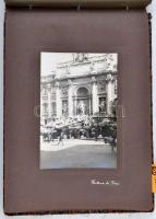 1933 Róma, A város nevezetességeit bemutató fotóalbum, 50 db fotóval, feliratozva, 18x12 cm / Rome, ...