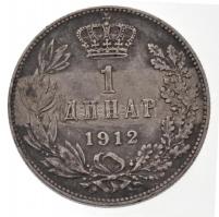 Szerbia 1912. 1D Ag "I. Péter" T:2,2- patina
Serbia 1912. 1 Dinar Ag "Petar I" ...